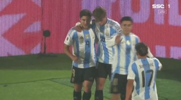 هدف الارجنتين الاول في مرمي تشيلي بتصفيات كأس العالم .. الفاريز