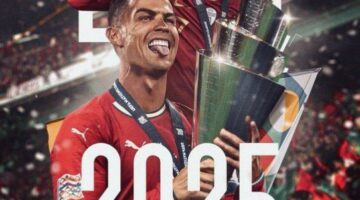 صور.. رد فعل رونالدو بعد التتويج بلقب دوري الامم الاوروبية