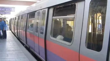 سقوط جزء من سور مترو الخط التاني وتوقف الحركة بمحطتين