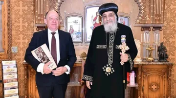 لقاء تعارفي بين البابا تواضروس والسفير الأرجنتيني في المقر البابوي بالقاهرة