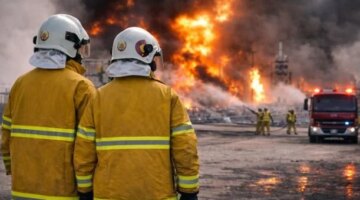 اندلاع حريق في كرفان عمال بالعاصمة الإدارية.. وسيارات الإطفاء تحاصر النيران