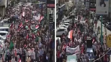 صحيفة المرصد – «من تعز لجدة موقف واحد في الشدة».. بالفيديو: آلاف اليمنيين ينظمون تظاهرة حاشدة لدعم السعودية ضد الهجمات الإيرانية
