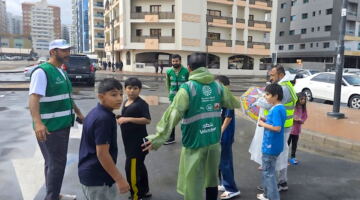 متطوعو مبادرة الشرطي جارك يساندون الجهود الحكومية خلال المنخفض