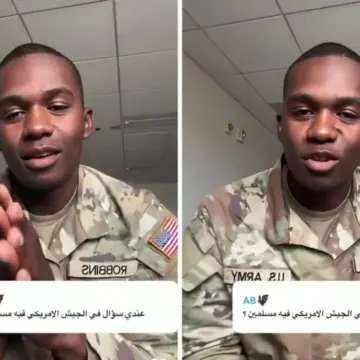 صحيفة المرصد – بالفيديو.. جندي أمريكي يتقن اللهجة السعودية يكشف عن تزايد أعداد المسلمين في الجيش الأمريكي.. ويوضح كيفية أدائهم الصلاة أثناء الخدمة.