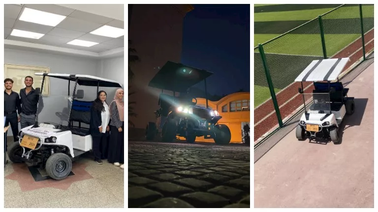 تصنيع أول سيارة جولف كهربائية محلية داخل معامل الكلية التكنولوجية بالقاهرة..