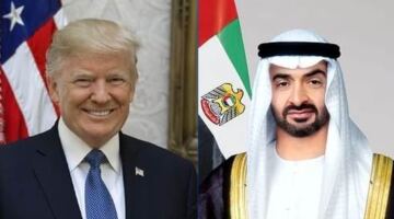 رئيس الدولة وترامب يبحثان التصعيد الإيراني وأمن الملاحة في مضيق هرمز