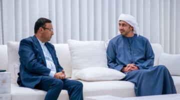 رئيس الدولة يتلقى رسالة خطية من رئيس وزراء بنغلاديش تسلّمها عبد الله بن زايد