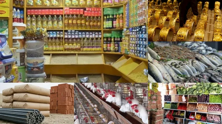 مؤشر الأسعار اليوم: انخفاض الأسمنت واللحوم والذهب