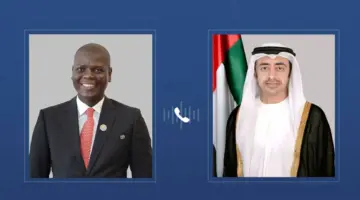 عبدالله بن زايد يبحث الاعتداءات الإيرانية الإرهابية مع وزير العلاقات الدولية بجنوب إفريقيا