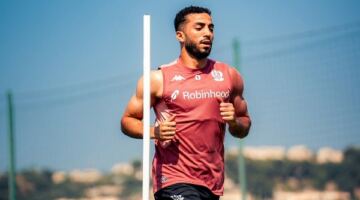محمد عبد المنعم ينهي فترة غيابه ويعود للمشاركة في تدريبات نيس الفرنسي
