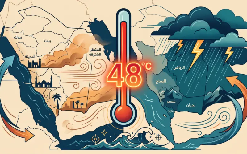 الأرصاد تحذر من موجة حر استثنائية تضرب عدة مناطق وتصل 48 درجة