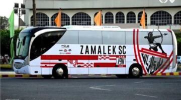 حافلة الزمالك تصل ستاد القاهرة قبل مواجهة أبوقير في الدوري المصري الممتاز