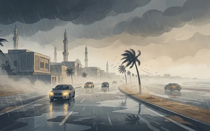 حالة الطقس الأربعاء: تحذيرات من أمطار رعدية وسيول تضرب 6 مناطق سعودية