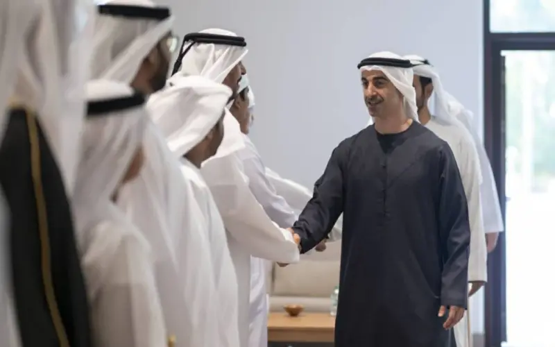 حمدان بن محمد بن زايد يشارك في احتفالات العرس الجماعي لقبيلة العوامر