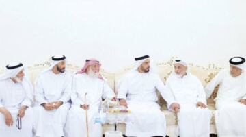 سيف بن زايد يقدم واجب العزاء في وفاة عبدالله المنهالي وسعيد الشامسي